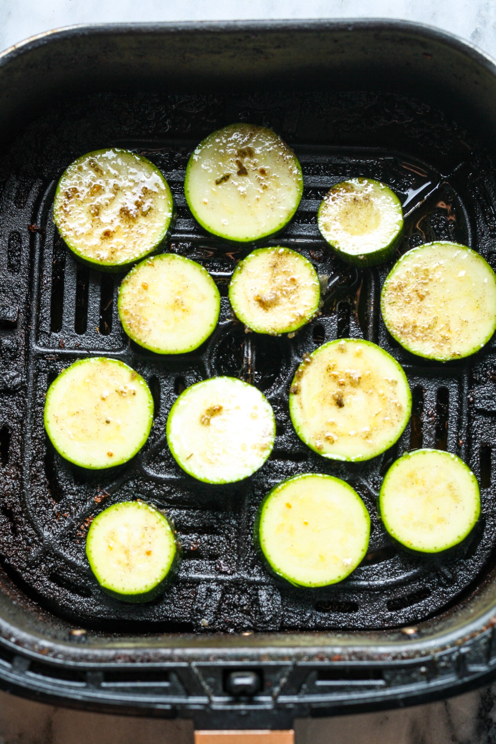 Basket with green veggies.