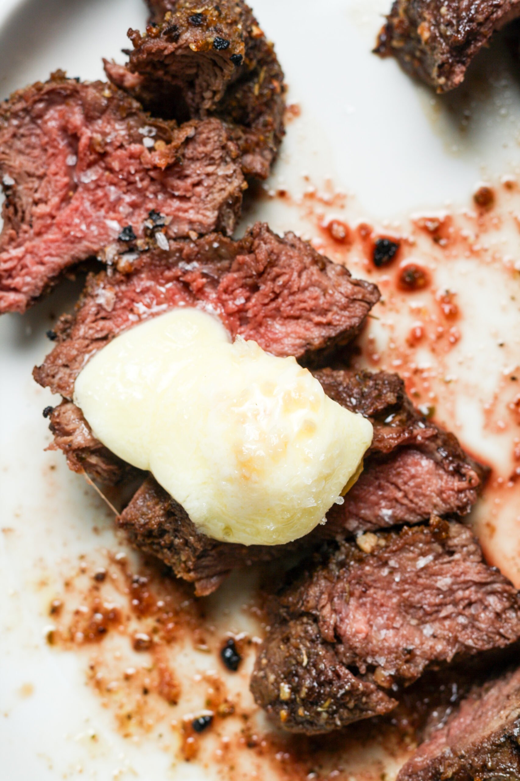 Filet mignon with garlic butter.