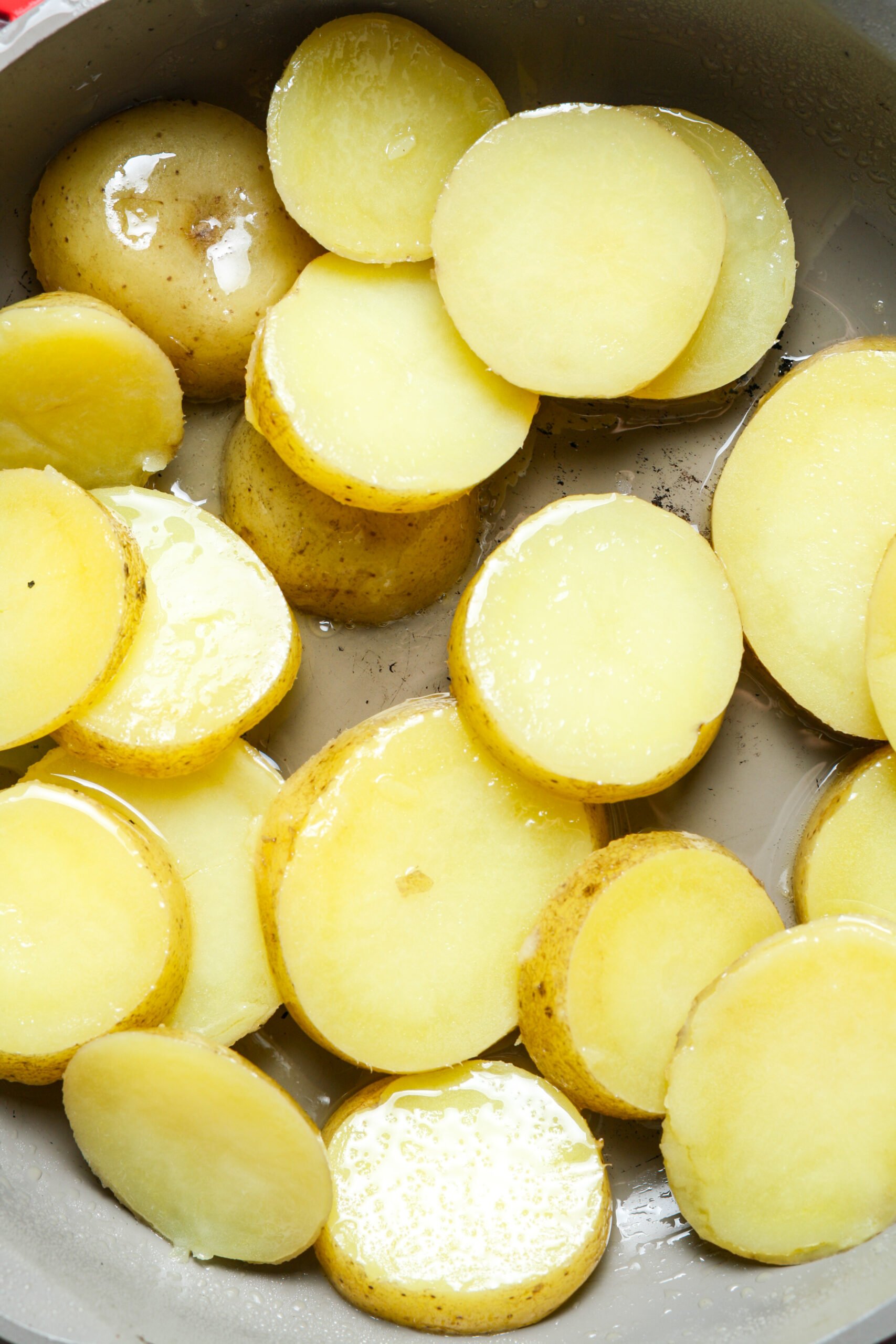 Close up of gold potatoes.