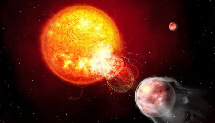 Alien planet lashed by huge flares from its ‘angry beast’ star